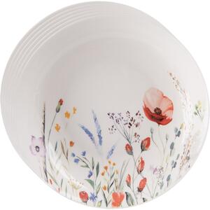 Orion Zestaw porcelanowych talerzy głębokich Mak 20,5 cm, 6 szt