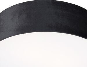 Lampa sufitowa czarna 40 cm ze złotym wnętrzem - Drum Oswietlenie wewnetrzne