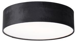 Lampa sufitowa czarna 40 cm ze złotym wnętrzem - Drum Oswietlenie wewnetrzne