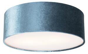 Lampa sufitowa niebieska 30 cm ze złotym wnętrzem - Drum Oswietlenie wewnetrzne