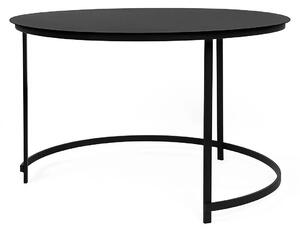 Czarny stolik kawowy na półokrągłej podstawie - Zalex 4X
