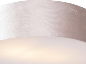 Lampa sufitowa różowa 40 cm ze złotym wnętrzem - Drum Oswietlenie wewnetrzne