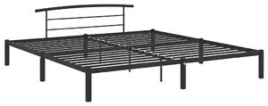 Czarne metalowe łóżko dwuosobowe 160 x 200 cm - Veko