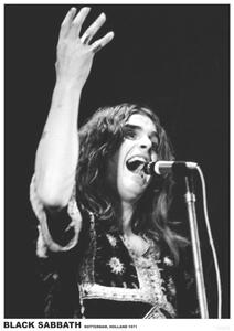 Plakat, Obraz Black Sabbath Ozzy Osbourne - Rotterdam Holland 1971, (59.4 x 84 cm)