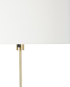 Lampa podłogowa regulowana złota z białym kloszem 50 cm - Parte Oswietlenie wewnetrzne