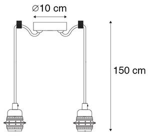 Industrialna lampa wisząca czarna - Cava 2 Oswietlenie wewnetrzne
