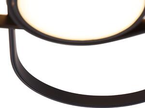Designerska lampa sufitowa czarna z 3-stopniowym ściemnianiem LED - Spas Oswietlenie wewnetrzne