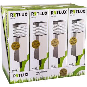 Retlux RGL 108 Oprawa solarna wtykowa ze stali nierdzewnej, 1x LED ciepła biała