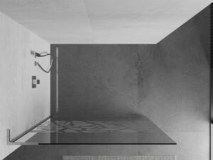 Mexen Kioto L ścianka prysznicowa Walk-in 70 x 200 cm, biały wzór, chrom - 800-070-103-01-85
