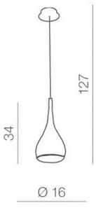 Azzardo AZ0286 lampa wisząca Francja, śr. 16 cm, E27, maks. 1x 60 W, złoty