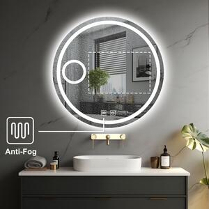 IREDA Lustro łazienkowe z oświetleniem LED, okrągłe, 70 cm