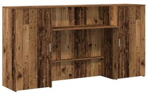 Biurko recepcyjne stare drewno 200x50x103,5 cm drewno klejone