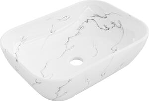 Mexen Rita umywalka nablatowa 45 x 32 cm, biała kamień - 21084583