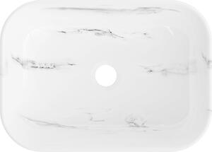Mexen Rita umywalka nablatowa 45 x 32 cm, biała kamień - 21084582