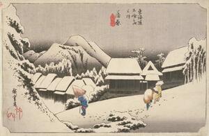 Reprodukcja Evening Snow at Kambara No 16, Ando or Utagawa Hiroshige