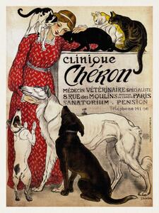 Reprodukcja Clinique Cheron Cats Dogs, Théophile Steinlen