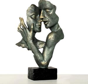 Nowoczesna Figurka Ozdobna - Dekoracyjna Rzeźba Twarze Kochankowie - FaceS