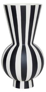 Biały/czarny kamionkowy ręcznie wykonany wazon (wysokość 28 cm) Toppu – OYOY Living Design