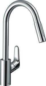 Hansgrohe Focus M41 - Bateria umywalkowa Focus z wyciąganą wylewką prysznicową, EcoSmart, chrom 31833000