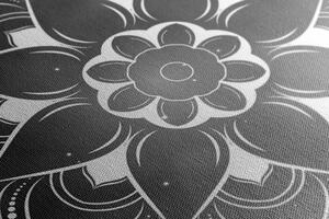 Obraz nowoczesna Mandala z orientalnym wzorem w wersji czarno-białej