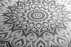 Obraz Mandala harmonii w wersji czarno-białej