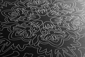 Obraz Mandala ornamentalna w wersji czarno-białej