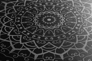 Obraz vintage Mandala w stylu indyjskim w wersji czarno-białej