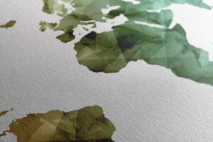 Obraz kolorowa wielokątna mapa świata