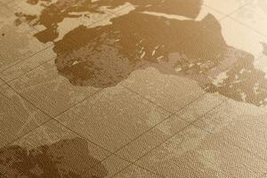 Obraz rustykalna mapa świata