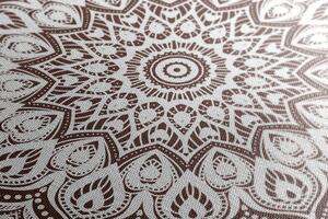 Obraz Mandala harmonii na brązowym tle