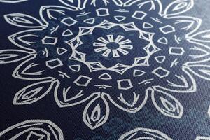 Obraz niebieska Mandala z abstrakcyjnym wzorem