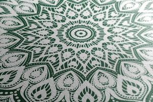 Obraz Mandala harmonii na zielonym tle
