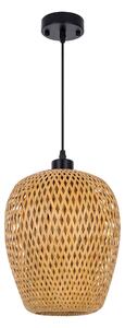 LAMPA WISZĄCA SUFITOWA BAMBUSOWA PLECIONY ŻYRANDOL DO SALONU BOHO 24 CM