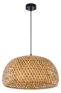 LAMPA WISZĄCA BAMBUSOWA BOHO DO JADALNI I SALONU PLECIONA SUFITOWA 38 CM