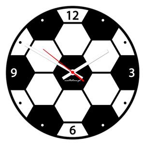 Okrągły szklany zegar ścienny Piłka