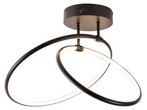 Designerska lampa sufitowa czarna z 3-stopniowym ściemnianiem LED - Joaniqa Oswietlenie wewnetrzne