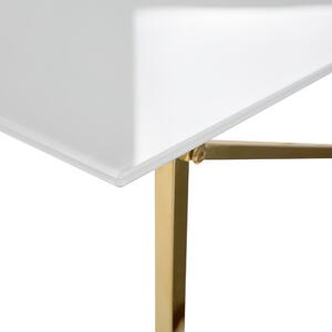 Stolik kawowy w stylu glamour do salonu biało-złoty Emporia Beliani