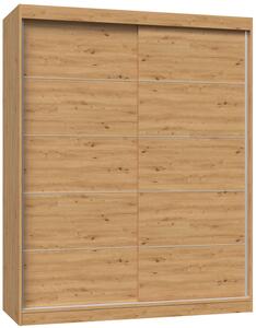 Szafa przesuwna dwudrzwiowa 160 cm dąb artisan E5-N23