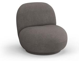 Szary fotel z materiału bouclé Chuck – Micadoni Home