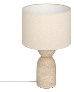 Lampa stołowa z trawertynową podstawą ERIN, Ø 28 x 47,5 cm