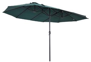 Outsunny parasol z korb Parasol ogrodowy podwójny 84D-031V01