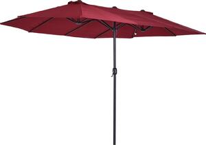 Outsunny parasol z korb Parasol ogrodowy podwójny 460 x 270 cm