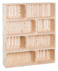 ČistéDřevo Skrzynki drewniane biblioteczka 120 × 100 × 30 cm