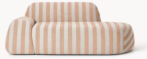Sofa z szezlongiem w paski Wolke (2-osobowa)
