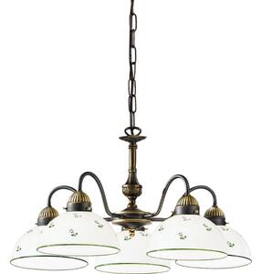 Kolarz Kolarz 731.85.20 - Żyrandol na łańcuchu NONNA 5xE27/75W/230V zielony KL0355