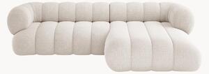 Sofa narożna z szenilu Koge (5-osobowa)