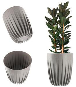 Eko doniczka z wkładem Costa 14 cm, szara