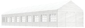 Namiot ogrodowy z dachem, biały, 20,07x4,08x3,22 m, polietylen
