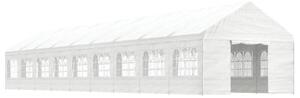 Namiot ogrodowy z dachem, biały, 20,07x4,08x3,22 m, polietylen