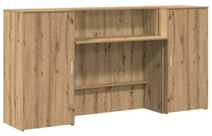 Biurko recepcyjne dÄ b artisan 200x50x103,5 cm drewno klejone